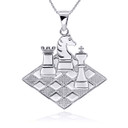Sterling Silver Chess Pendant