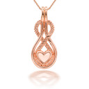 Infinity Heart Pendant Necklace in Gold (Yellow/ Rose/ White)