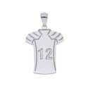 .925 Sterling Silver Custom Engravable Name & Number Football Jersey Sports Pendant