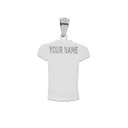 .925 Sterling Silver Custom Engravable Name & Number Football Jersey Sports Pendant back