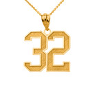 Personalized Engravable Gold Jersey Lucky Number and Name Charm Necklace (Yellow/Rose/White)