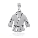 Gold Martial Arts Karate Robe 3D Charm Necklace (Available in Yellow/Rose/White Gold)