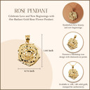10K/14K Gold Rose Flower Necklace (Available in Yellow Gold, Rose Gold, White Gold)