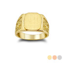 Exquisite Signet Ring with Cross on Both Sides in Gold (Available in Yellow/ White/ Rose Gold)