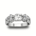 Cute 15 Anos Quinceanera Ring in Gold ( Available in Yellow/Rose/White Gold)