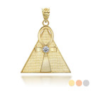 yellow-gold-egyptian-ankh-cross-cz-center-pyramid-pendant-necklace