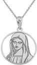 Personalized Gold Name Blessed Virgin Mary Miraculous Pendant Necklace(Yellow/Rose/White)