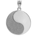 Silver Chinese Philosophy Taoist Symbol Yin-Yang Taichi Yoga Personalized Name Pendant Necklace