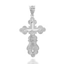 white-gold-orthodox-crucifix-pendant-necklace