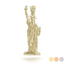 Yellow Gold Statue of Liberty Pendant