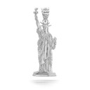 White Gold Statue of Liberty Pendant