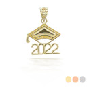 Yellow Gold Class of 2022 Graduation Cap Pendant