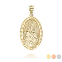 Gold Oval Saint Joseph Pendant