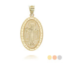 Gold Oval Saint Benito Pendant