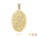 Yellow Gold Saint George and the Dragon Pendant