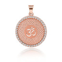 Rose Gold Diamond Ohm Pendant