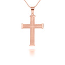 Rose Gold Mini Cross Pendant Necklace