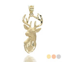 Gold Stag Head Pendant