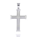 .925 Sterling Silver Beaded Cross Pendant