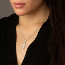 .925 Sterling Silver Diamond Cut Patron Saint Jude Milgrain Pendant Necklace (Available in Mini/Small/Medium/Large)
