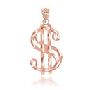 Rose Gold Dollar Sign Pendant