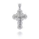 Silver Filigree Jesus Crucifix Cross Pendant