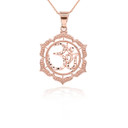 Rose Gold Ohm Pendant Necklace