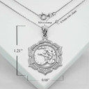 Silver Ohm Pendant Necklace With Measurements