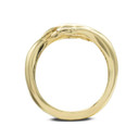 Gold Hugging Hands Band Ring