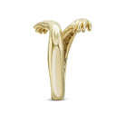 Gold Hugging Hands Band Ring side view