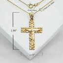 Gold Crucifix Pendant Necklace