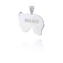 Silver Personalized Comedy & Tragedy Drama & Theatre Masks Reversible Name Pendant 
