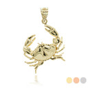 Gold Sea Crab Symbol of Wisdom Pendant