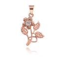 Rose Gold Small Rose Pendant