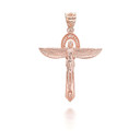 Rose Gold Ancient Egyptian Goddess Isis Ankh Pendant