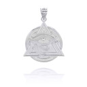 White Gold All Seeing Eye of Providence Pendant