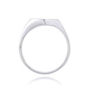 Silver Mini Heart Signet Ring