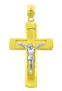 Two Tone Gold Crucifix Pendant - The Adorable Crucifix