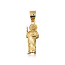 10K/14K Gold San Judas Pendant Necklace (Available in Small & Large)