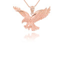 Rose Gold Flying Eagle Necklace