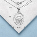 Silver Personalized First Communion Pendant Necklace with Measurement