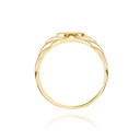 Yellow Gold Twisted Oval Signet Ring