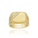 Gold Two Cut Signet Ring