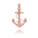 Rose Gold Sea Anchor Pendant