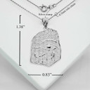.925 Sterling Silver Egyptian Eye of Horus Wadjet Hieroglyphics Pendant Necklace with Measurement