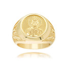 Gold Religious Jesus Christ Our Lord and Savior Ring