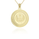 Yellow Gold Personalized Scarab Pendant Necklace