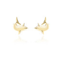 Yellow Gold Shark Earrings