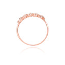 Rose Gold Multi Stone CZ Eternity Band Ring