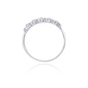 .925 Sterling Silver Multi Stone CZ Eternity Band Ring